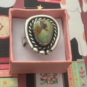 SOLD  old pawn Sterling silver turquoise ring